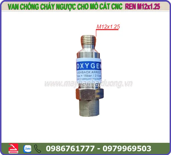 VAN CHỐNG CHÁY NGƯỢC Ô XY MỎ CNC