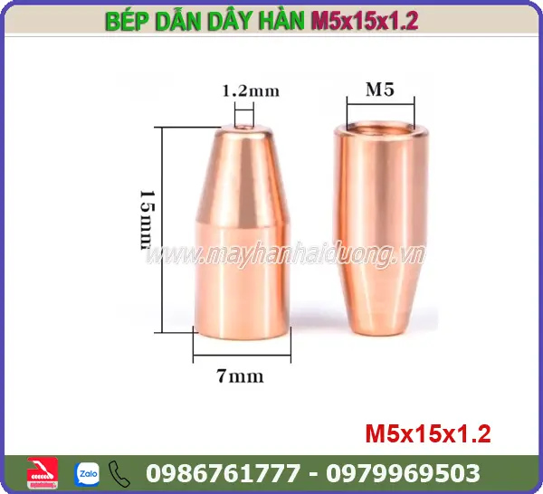 BÉP DẪN DÂY BÙ M5x15x1.2