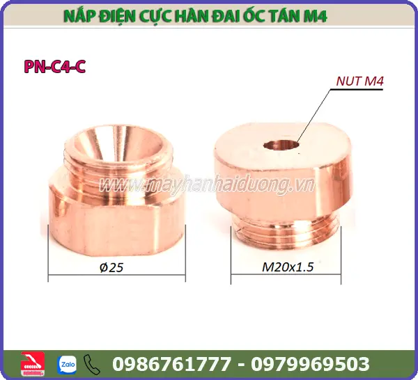 NẮP ĐIỆN CỰC HÀN ĐAI ỐC M4