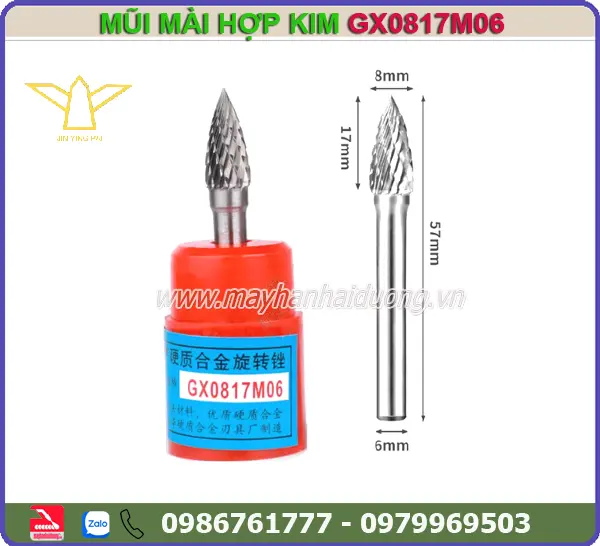 MŨI MÀI HỢP KIM GX0817M06