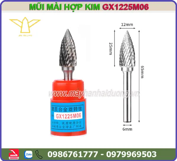 MŨI MÀI HỢP KIM GX1225M06