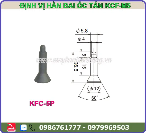 ĐỊNH VỊ HÀN ĐAI ỐC TÁN KCF-M5