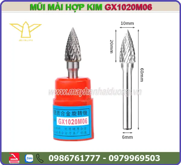MŨI MÀI HỢP KIM GX1020M06