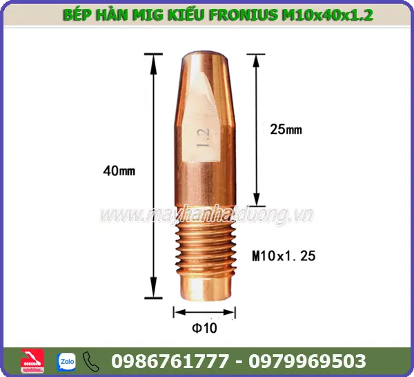 BÉP HÀN MIG M10x40x1.2