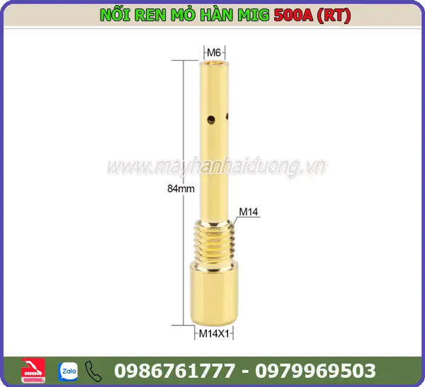 NỐI BÉP MỎ HÀN MIG 500A (RT-BRASS)