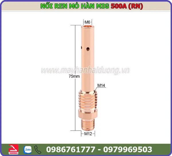 NỐI BÉP MỎ HÀN MIG 500A (RN-Cu)
