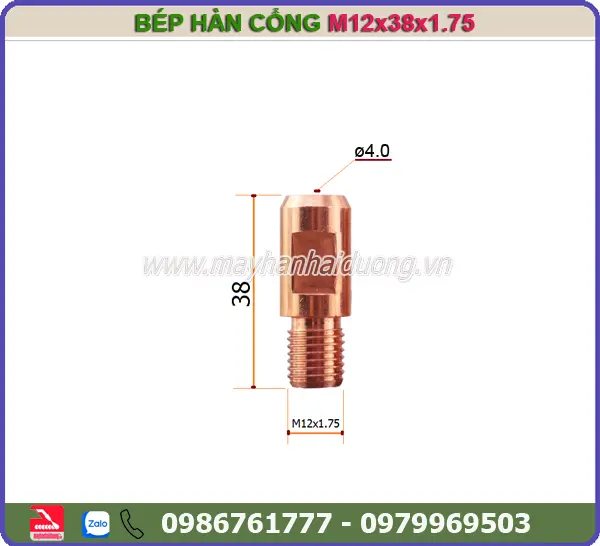 BÉP HÀN CỔNG M12x38x4.0