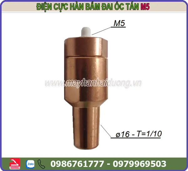 ĐIỆN CỰC HÀN BẤM ĐAI ỐC TÁN M5