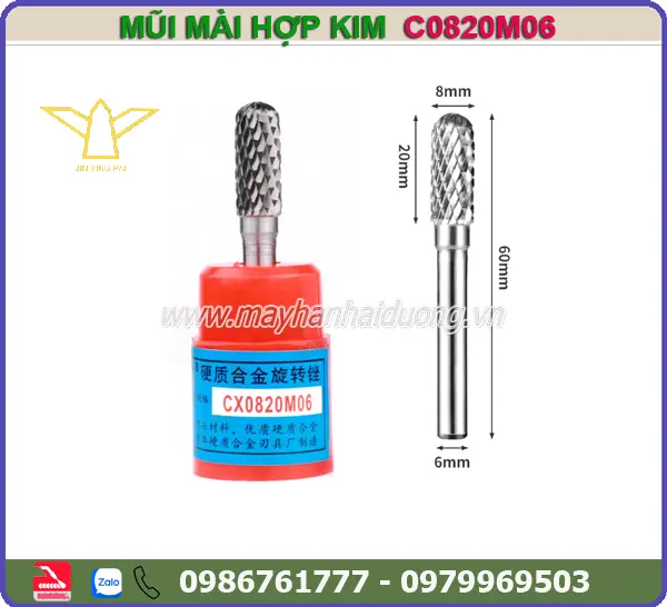 MŨI MÀI HỢP KIM CX0820M06